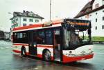 Solaris Urbino AAGS Schwyz Nr. 19/SZ 10'119 Solaris am 10. Dezember 2009 Schwyz, Postplatz (man beachte das klassische Posthorn!)