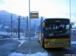 Postauto PU Fl�ck Nr. 7 (Setra S313UL) am 7.1.09 beim Bhf. Brienz. Dieser Wagen ist mit einer Reisebusbestuhlung ausger�stet. Er wird deshlab oft auch f�r Extrafahrten gebraucht.