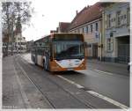 mannheim-mvv-verkehr-ag---rnv Ein Mercedes Benz Citaro kommt von Rheinau am Rathaus in Seckenheim an,...