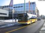 MAN Niederflurbus 2. Generation STI Nr. 95 (MAN NL313) am 7.1.2010 beim Bhf. Thun. In den Jahren 2002 und 2004 kamen zahlreiche MAN NL313 und NG363 zur STI. Auseinanderhalten kann man sie an den Griffstangen an der T�r, folglich ist dies ein Wagen aus dem Jahre 2002.