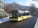 Berner Oberland STI Nr. 126 (MAN Lion's City A20) am 7.1.10 bei der Pause in Thun, Schiffl�nde. Seit in Thun die ersten Lion's City's abgeliefert wurden, unterschied die STI erstmals bei den Fahrzeugen zwischen �berland- und Stadtverkehr. Deshalb sind die LC A20 nur mit 2 T�ren (davon die vordere nur als einfl�gelige T�r ausgef�hrt) und den komfortableren �-Sitzen ausgestattet