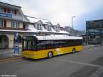 Solaris Urbino BE 610 540, Regie Interlaken (Solaris Urbino 12), am 7.1.2010 beim Bhf. Interlaken Ost. Im Jahre 2006 kamen diese Solaris nach Interlaken, viel Freude bereiteten sie aber nicht, ein Fahrzeug wurde derweil bereits an PU RBS ausgemietet.