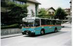 Volvo B10M Aus dem Archiv: GFM Fribourg Nr. 27/FR 361 Volvo/R&J am 15. August 1998 Schwarzenburg, Bahnhof