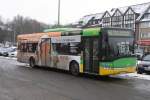 Solaris Urbino STO 623 (OB ST 9623) mit Werbung f�r EVO Oberhausen.
Aufgenommen am Bf Essen Borbeck,8.1.2010.