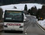 Mercedes-Benz O 404 Mercedes Benz O 404 des Unternehmens Fichter als 7266 nach Furtwangen am Ortsausgang St.Georgen 21.1.10