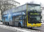 berlin MAN Lion's City DD (Doppelstock) auf der Linie X34 nach Kladow Kaserne Hottengrund an der Hertzallee. 