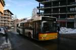 Postauto PU Lathion, Sion, Nr. 13 (VS 19'078, Volvo B10L, 1997) am 23.1.2010 im Ortsbus-Einsatz in Haute-Nendaz.