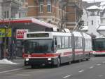 NAW Trolleybus VBSG - NAW-HESS Trolleybus Nr.155 unterwegs auf der Linie 4 in der Stadt St.Gallen am 10.01.2010