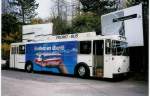 genf Aus dem Archiv: TPG Gen�ve Nr. 34 Saurer/Lauber-Hess-R&J (ex Nr. 427) am 21. M�rz 1999 Gen�ve, Palexpo (Promo-Bus)
