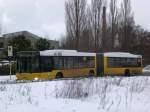 berlin MAN Niederflurbus 2. Generation auf der Linie 156 nach S-Bahnhof Storkower Stra�e an der Haltestelle Wei�ensee Stadion Buschallee/Hansastra�e.