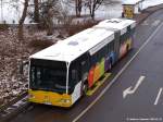 mercedes-benz-o-530-i-citaro SSB-Bus abgestellt an der Schillerstrase [Cafe Landespavillon] mit Werbung f�r M�bel Rieger. (31.01.2010)