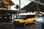 Postauto Seematter, Saxeten BE 449'149 Ford Transit am 22. Dezember 2009 Wilderswil, Bahnhof