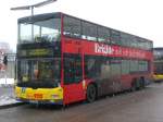 berlin MAN Lion's City DD (Doppelstock) auf der Linie 100 nach S+U Bahnhof Alexanderplatz an der Haltestelle Hertzallee.