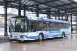 MAN Niederflurbus 2. Generation Strassenbahn Hagen 738 (HA DF 738) mit Werbung f�r Fliesen de Myn.
Aufgenommen am HBF Hagen,31.1.2010.