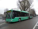 basler-verkehrsbetriebe-bvb Mercedes Citaro mit der Betriebsnummer 704 an der Endhaltestelle der Linie 36 in Kleinh�ningen. Die Aufnahme stammt vom 31.01.2010.