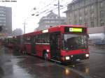MAN Niederflurbus 1. Generation Bernmobil Nr. 205 (MAN NG272) am 9.2.2010 beim Bhf. Bern. Nur mit viel Gl�ck findet man heute noch einen MAN-Prototypen. Von den angf�nglich 6 Fahrzeugen, wurden bereits 4 dem Abbruch zugef�hrt..