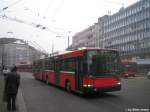 MAN Niederflurbus 1. Generation Zweimal Linie 12 auf einem Bild. W�hrend links der NAW/Hess Swisstrolley 2 Nr. 14 auf einem regul�ren Kurs ins Zentrum Paul Klee unterwegs ist, setzt rechts der MAN NG272.2 Nr. 212 zur abendlichen HVZ auf dem 12er ein. Dazwischen schleicht sich auch noch ein Combino...
