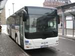 saarbrucken Auf diesem Foto ist ein ganz neuer MAN Lions City zu sehen. Wahrscheinlich ist das Fahrzeug eine Leihgabe f�r Saar-Pfalz-Bus. Gefahren wurde der Bus als Linie R10 von Saarbr�cken nach Blieskastel. Die Aufnahme des Fotos war am 12.10.2010 in Saarbr�cken am Hauptbahnhof.