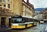 neuchatel TN Neuch�tel Nr. 166 FBW/Hess Gelenktrolleybus am 23. Dezember 2009 Neuch�tel, Place Pury