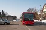 freiburg-sudbadenbus-sbg FR JS 418 als 77332 nach NeunKirch am 16. Februar 2010 am Bahnhof Wilchingen-Hallau.