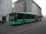 basler-verkehrsbetriebe-bvb Mercedes Citaro mit der Betriebsnummer 714 im Blumenrain Richtung Schiffl�nde auf der Linie 34. Die Aufnahme stammt vom 17.02.2010.