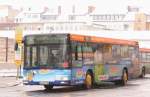 MAN Niederflurbus 2. Generation KEVAG (KO RY 170) mit Werbung f�r G8Way.de.
Hier mit der Linie 9 am Zentralplatz,12.2.2010.