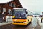 Postauto Tschannen, Zofingen Nr. 7/AG 14'483 Setra am 9. Januar 2010 Adelboden, Kreuzgasse (Einsatz am Ski-Weltcup von Adelboden)