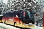 Berner Oberland Marti, Kallnach Nr. 18/BE 572'218 Setra am 9. Januar 2010 Adelboden, Unter dem Birg (Einsatz am Ski-Weltcup von Adelboden)