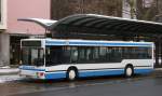 MAN Niederflurbus 1. Generation M�ller Touristik (MYK MT 124) mit der Linie 353 am HBF Koblenz,12.2.2010.