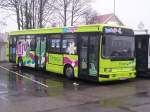 colmar Der ehemalige R 312 Nr 124 als 'Bus Info' verwandelt. Am 19/02/10.