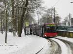 dusseldorf MAN NG 313 der Rheinbahn AG D�sseldorf (Wagennumer 8302, Baujahr 2001), im Einsatz als Linie 703 (Stra�enbahnersatzverkehr zwischen D-Gerresheim(S) und D�sseldorf, Burgm�llerstra�e wegen Karnevalsumzug in Gerresheim). Aufgenommen am 14.02.2010. Ort: D�sseldorf-Gerresheim(S).