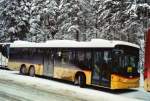 Postauto Engeloch, Riggisberg Nr. 7/BE 447'403 Scania/Hess am 9. Januar 2010 Adelboden, Unter dem Birg (Einsatz am Ski-Weltcup von Adelboden)