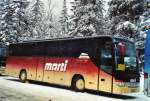 Berner Oberland Marti, Kallnach Nr. 9/BE 572'209 Setra am 9. Januar 2010 Adelboden, Unter dem Birg (Einsatz am Ski-Weltcup von Adelboden)
