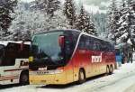 Berner Oberland Marti, Kallnach Nr. 4/BE 572'204 Setra am 9. Januar 2010 Adelboden, Unter dem Birg (Einsatz am Ski-Weltcup von Adelboden)