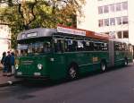 basler-verkehrsbetriebe-bvb Aus dem Archiv: Trolleybus Mit der Betriebsnummer 908 an der Endhaltestelle am Claraplatz auf der Linie 31. Die Aufnahme stammt vom August 1985.