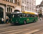 basler-verkehrsbetriebe-bvb Aus dem Archiv: FBW Autobus mit der Betriebsnummer 84 auf der Linie 37 an der damaligen Endhaltestelle Schiffl�nde. Die Aufnahme stammt vom Juni 1985.