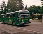 basler-verkehrsbetriebe-bvb Aus dem Archiv: FBW Bus mit der Betriebsnummer 71 auf dem Weg nach Bettingen. Hier beim Wenkenpark. Die Aufnahme stammt vom August 1985.