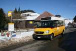 Postauto PU RBS, Bern, Nr. 222 (BE 504'222, Sprinter City 35, 2007) am 22.2.2010 in Arni BE. 