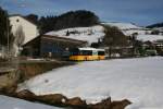 Solaris Urbino PU RBS, Worblaufen, Nr. 203 (BE 436'203, Solaris Urbino 12, 2004) am 22.2.2010 unterwegs zwischen Walkringen und Wilkartswil. 