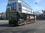 jena MAN Niederflurbus 2. Generation auf der Linie 15 nach Westbahnhof an der Haltestelle Stadtzentrum.
