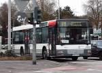 monchengladbach-mobus Ein Wagen der Linie 019 der M�BUS/NVV AG in Rheydt Busbahnhof. Es ist ein MAN mit der Nr. 0002. Er steht vor der Busampel und wartet auf das Fahrtsignal. Samstag 27.02.2010 gegen 8:50 Uhr.