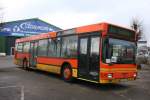 MAN Niederflurbus 1. Generation Nierfeld (E JN 12) f�hrt in Moers im Sch�lerverkehr.
Aufgenommen am 20.2.2010. 