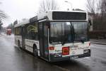 Mercedes-Benz O 405  (Niederflur-Stadtversion) Klingenfuss 9243 (ME KL 834) (Ex G�ke Erftstadt  BM DA 286) f�hrt im Sch�lerverkehr in Essen Kettwig.
Hier an der Grundschule Kettwig Mitte am 23.2.2010.