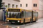 MAN Niederflurbus 1. Generation EVAG 3811 (E YX 490) am Grendplatz mit der Linie 164,25.2.2010.