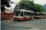 chur Aus dem Archiv: SBC Chur Nr. 14/GR 97'514 Volvo/Lauber (ex Roth, Chur Nr. 28) am 2. Juli 1996 Chur, Bahnhof