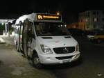 Mercedes-Benz Sprinter asm - Mercedes Sprinter Nr.11  BE 574530 unterwegs auf der Linie 54 bei den Haltestellen vor dem Bahnhof Wynigen Abends um 22.29 Uhr am 21.02.2010