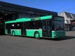 basler-verkehrsbetriebe-bvb Fahrschule auf dem MAN Bus 822. Die Fahrt beginnt auf dem Hof der Garage Rankstrasse. Die Aufnahme stammt vom 05.03.2010.