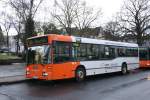 Mercedes-Benz O 405  (Niederflur-Stadtversion) Ver 375 (EN VE 313) mit Werbung f�r ENmobil.de.
Hier mit der Linie 568 nach Oberloh,27.2.2010.