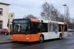 MAN Niederflurbus 2. Generation Ver 312 (EN VE 146) mit Werbung f�rs Young Ticket Plus.
Aufgenommen am Bf Schwelm, 27.2.2010.
