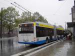 Hess Trolleybus BGT-N2C Hess SwissTrolley 3, (Wagennummer 957, Baujahr 2009) der Stadtwerke Solingen GmbH, im Einsatz als Linie 682 (Solingen Hauptbahnhof - Solingen Mitte, Graf-Wilhelm-Platz - Solingen-H�hscheid, Brockenberg). Aufgenommen am 16.10.2009. Ort: Solingen Hauptbahnhof.